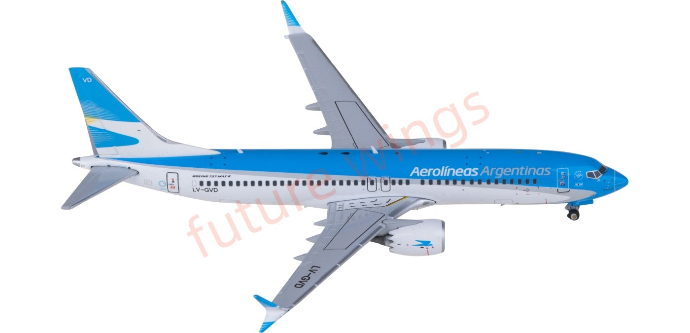 1:400 JC Wings LH4198 Aerolíneas Argentinas Boeing 737 MAX 8 LV-GVD Aircraft Model+Free Tractor