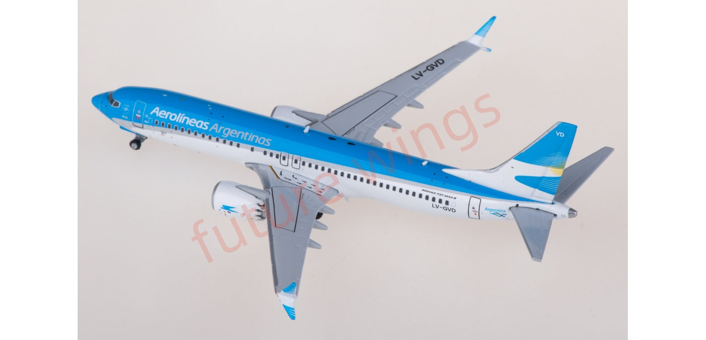 1:400 JC Wings LH4198 Aerolíneas Argentinas Boeing 737 MAX 8 LV-GVD Aircraft Model+Free Tractor