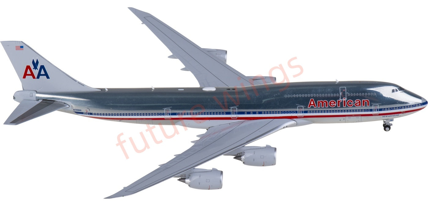 1:400 JC Wings XX40215 American Airlines Boeing 747-8i N748AA Aircraft Model+Free Tractor