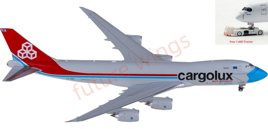 1:400 JC Wings XX40152 Cargolux Boeing 747-8F LX-VCF Aircraft Model+Free Tractor