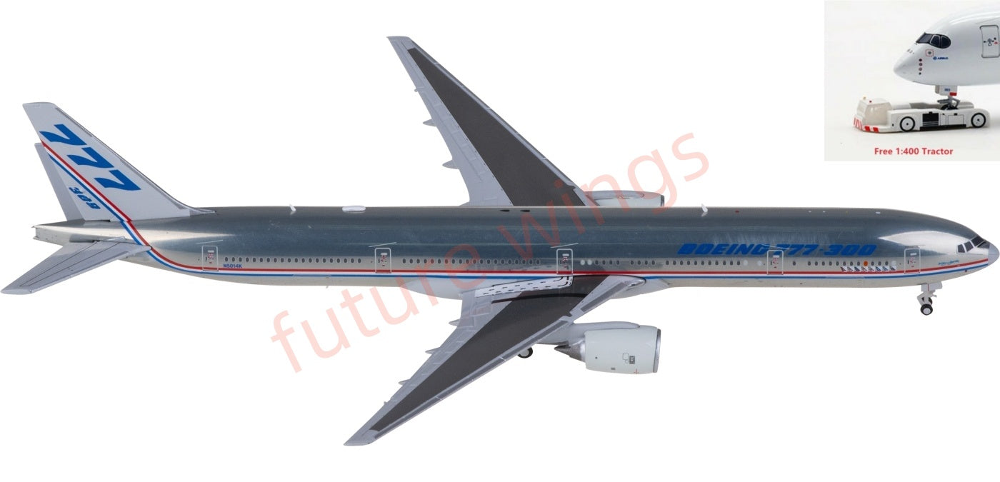 1:400 JC Wings XX40220 Boeing 777-300 N5014K Aircraft Model+Free Tractor