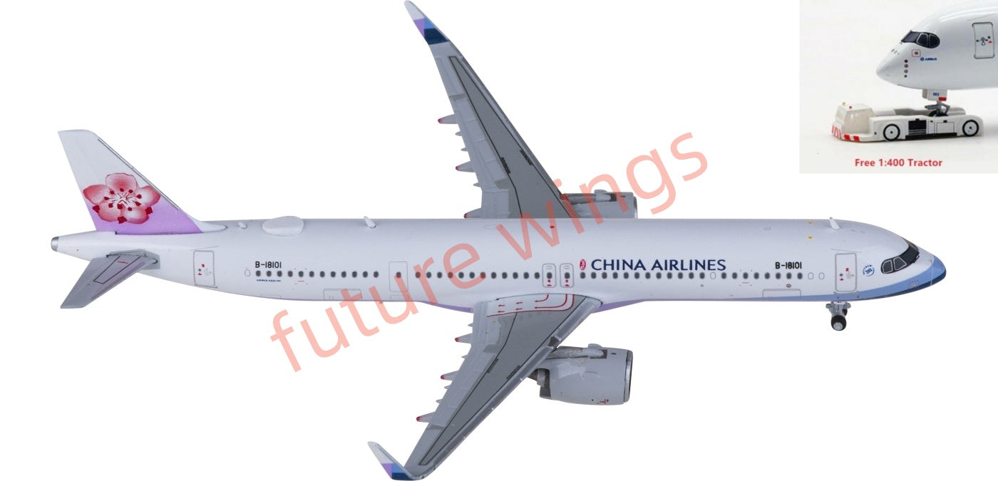 1:400 JC Wings XX40035 China Airlines Airbus A321neo B-18101 Aircraft Model+Free Tractor