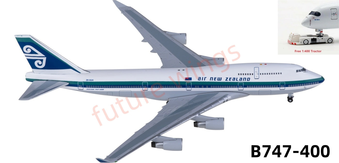 1:400 AeroClassics BBX41688 Air New Zealand Boeing 747-400 ZK-SUH Aircraft Model+Free Tractor