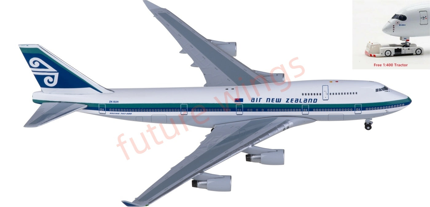 1:400 AeroClassics BBX41688 Air New Zealand Boeing 747-400 ZK-SUH Aircraft Model+Free Tractor