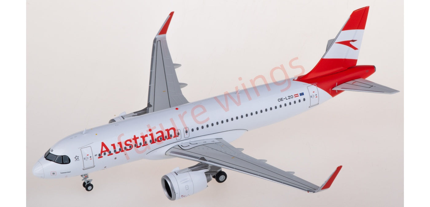1:200 JC Wings LH2443 Austrian Airlines Airbus A320neo OE-LZO Diecast Model With Stand