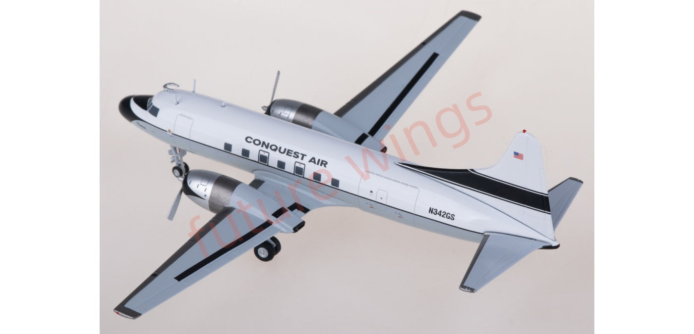 1:200 Geminijets G2QAI1289 Conquest Air Cargo Convair CV-340 C-131F Samaritan N342GS Diecast Aircraft Model