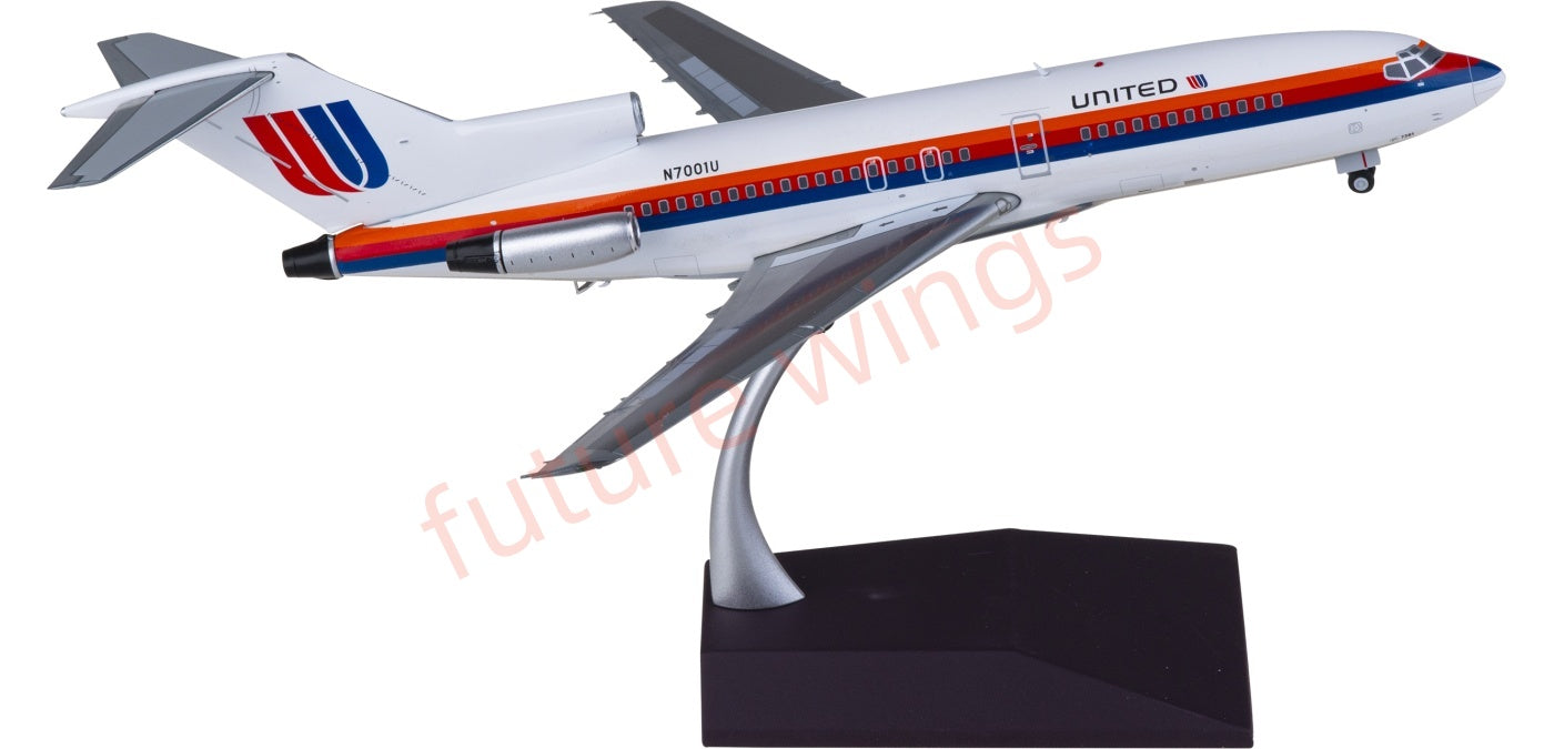 1:200 Geminijets G2UAL948 United Airlines Boeing 727-100 N7001U Diecast Aircraft Model
