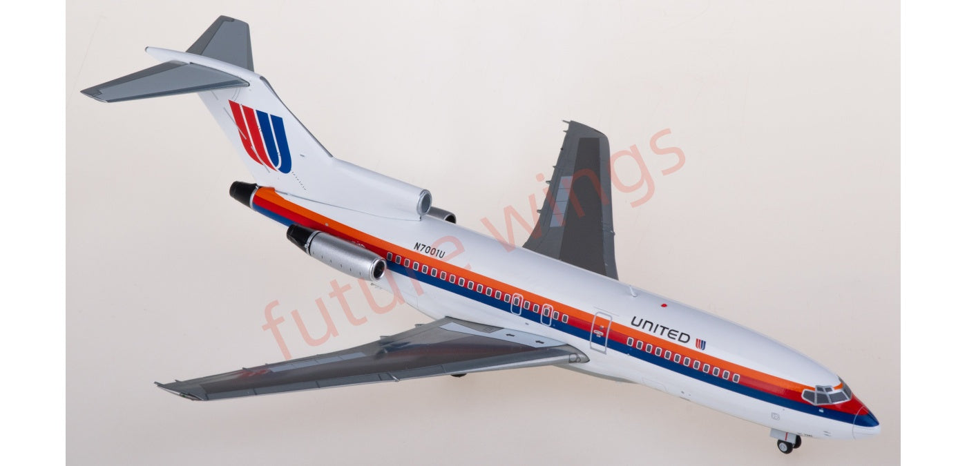 1:200 Geminijets G2UAL948 United Airlines Boeing 727-100 N7001U Diecast Aircraft Model