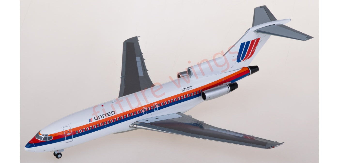 1:200 Geminijets G2UAL948 United Airlines Boeing 727-100 N7001U Diecast Aircraft Model