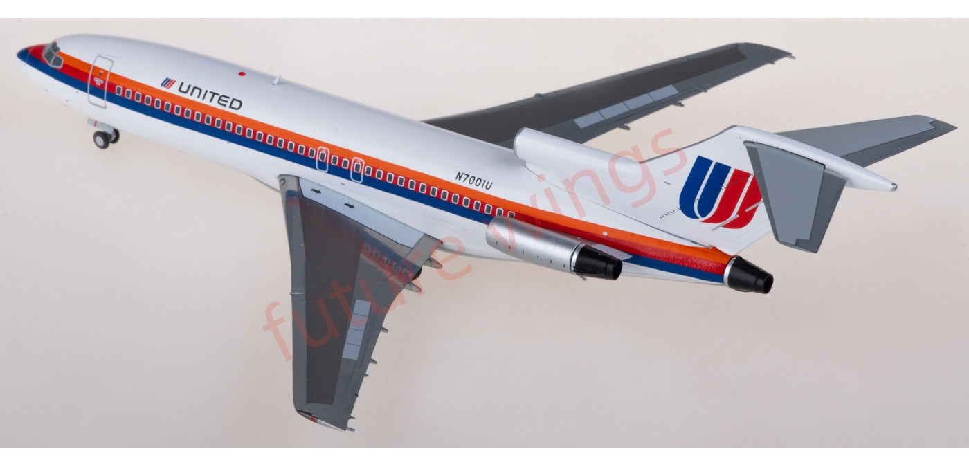 1:200 Geminijets G2UAL948 United Airlines Boeing 727-100 N7001U Diecast Aircraft Model