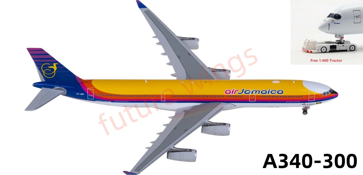 1:400 Phoenix PH11930 Air Jamaica A340-300 6Y-JMP Aircraft Model+Free Tractor