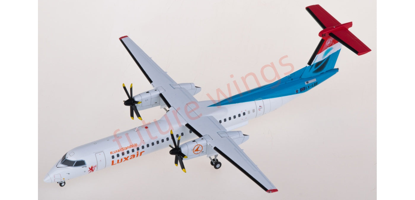 1:200 JC Wings XX20169 Luxair Bombardier Dash 8-Q400 LX-LGE Diecast Model With Stand