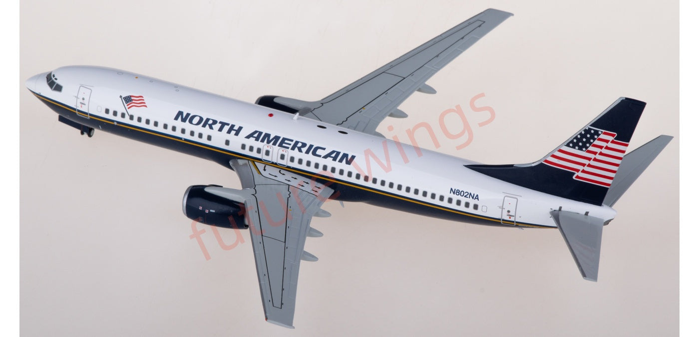 1:200 JC Wings LH2437 North American Airlines Boeing 737-800 N802NA Diecast Model With Stand