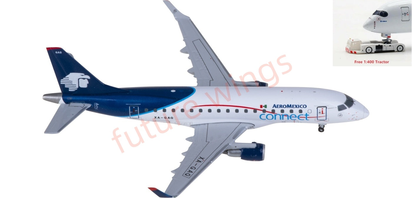 1:400 JC Wings LH4188 Aeroméxico Embraer ERJ-170LR XA-GAQ Aircraft Model+Free Tractor