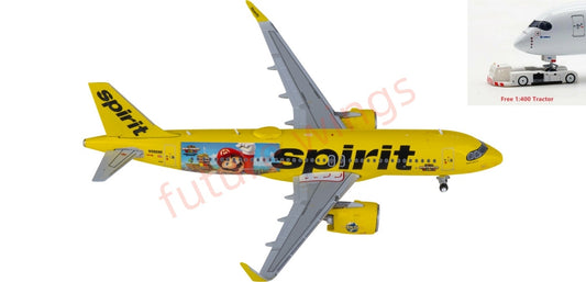 1:400 JC Wings SA4044 Spirit Airlines Airbus A320neo N986NK Aircraft Model+Free Tractor