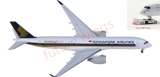 1:400 JC Wings XX40169 Singapore Airlines Airbus A350-900XWB 9V-SMF "10000th"Aircraft Model+Free Tractor