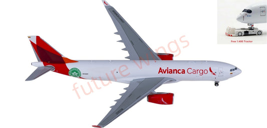 1:400 JC Wings LH4364 Avianca Airbus A330-200F N332QT Aircraft Model+Free Tractor