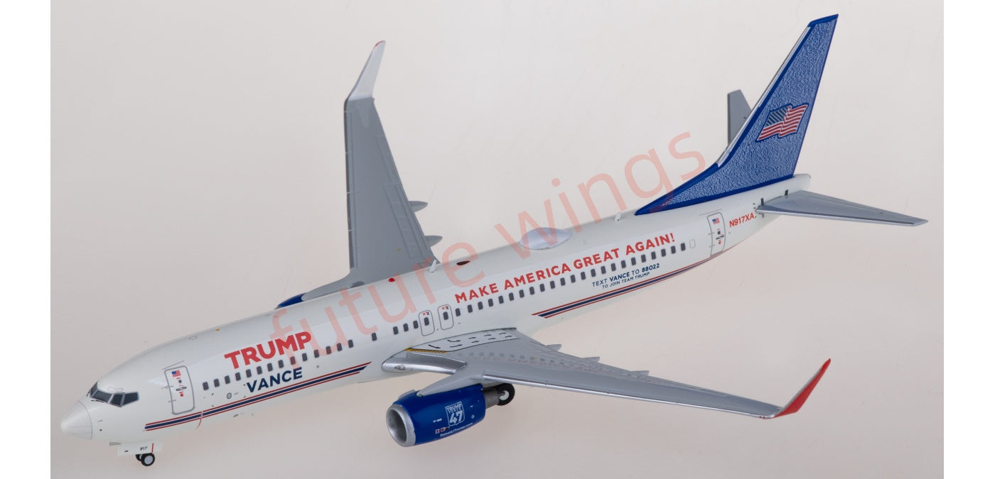 1:200 Geminijets G2TRU1372 Boeing 737-800W N917XA Trump-Vance Campaign Diecast Aircraft Model