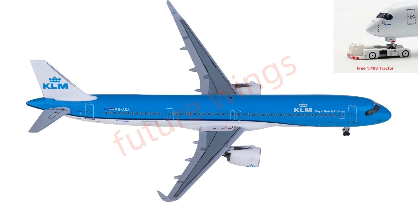 1:400 AeroClassics AC411206 KLM Airbus A321neo PH-AXA Aircraft Model+Free Tractor