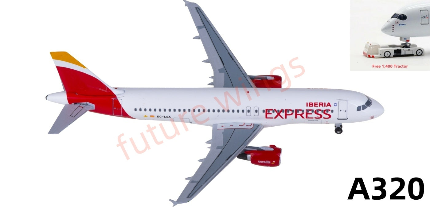 1:400 AeroClassics AC411205 Iberia Express Airbus A320 EC-LEA Aircraft Model+Free Tractor