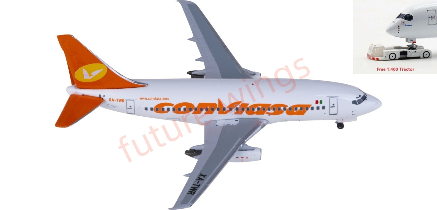 1:400 AeroClassics AC411370 Conviasa Boeing 737-200 XA-TWR Aircraft Model+Free Tractor