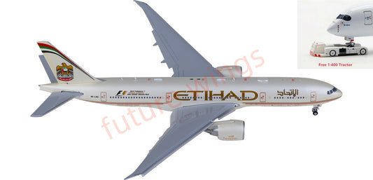 1:400 JC Wings XX40107A Etihad Airways Boeing 777-200LR A6-LRD "Flaps Down"Aircraft Model+Free Tractor