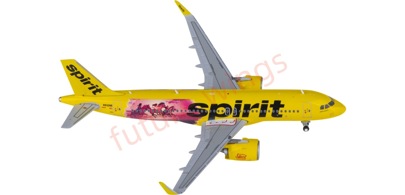 1:400 JC Wings SA4045 Spirit Airlines Airbus A320neo N932NK Aircraft Model+Free Tractor