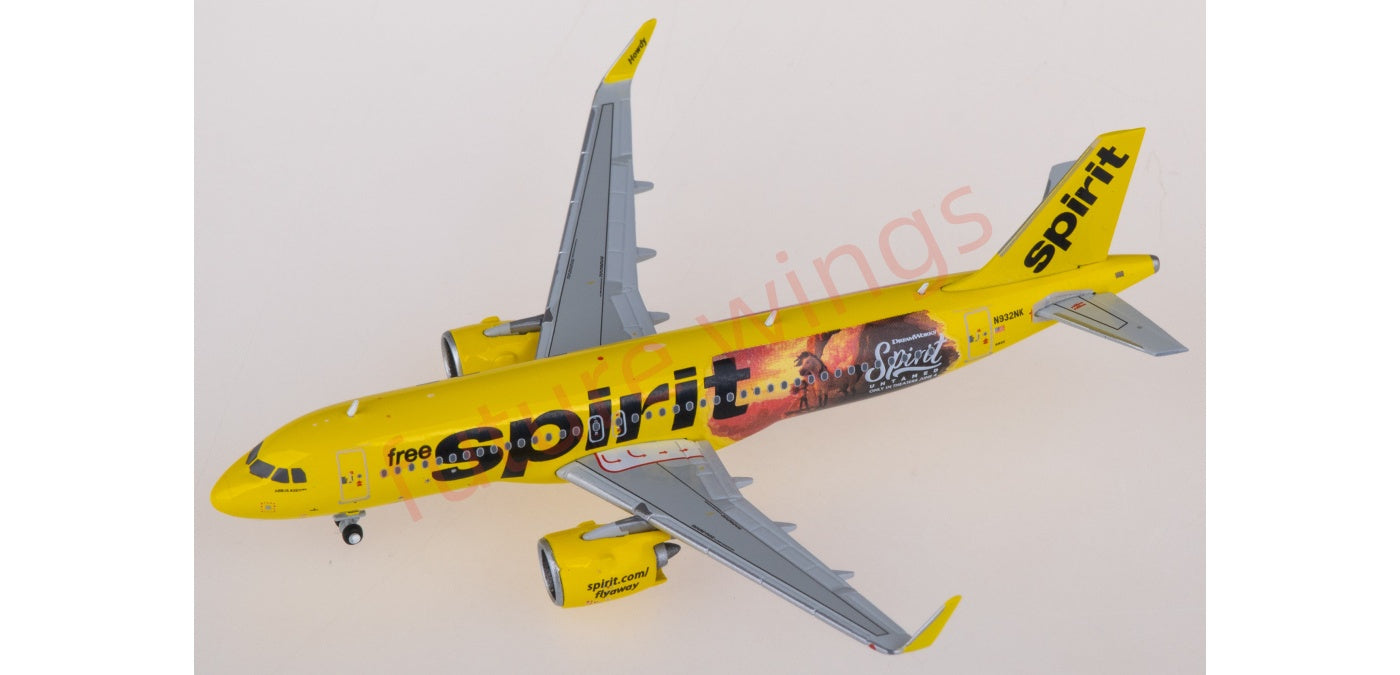 1:400 JC Wings SA4045 Spirit Airlines Airbus A320neo N932NK Aircraft Model+Free Tractor