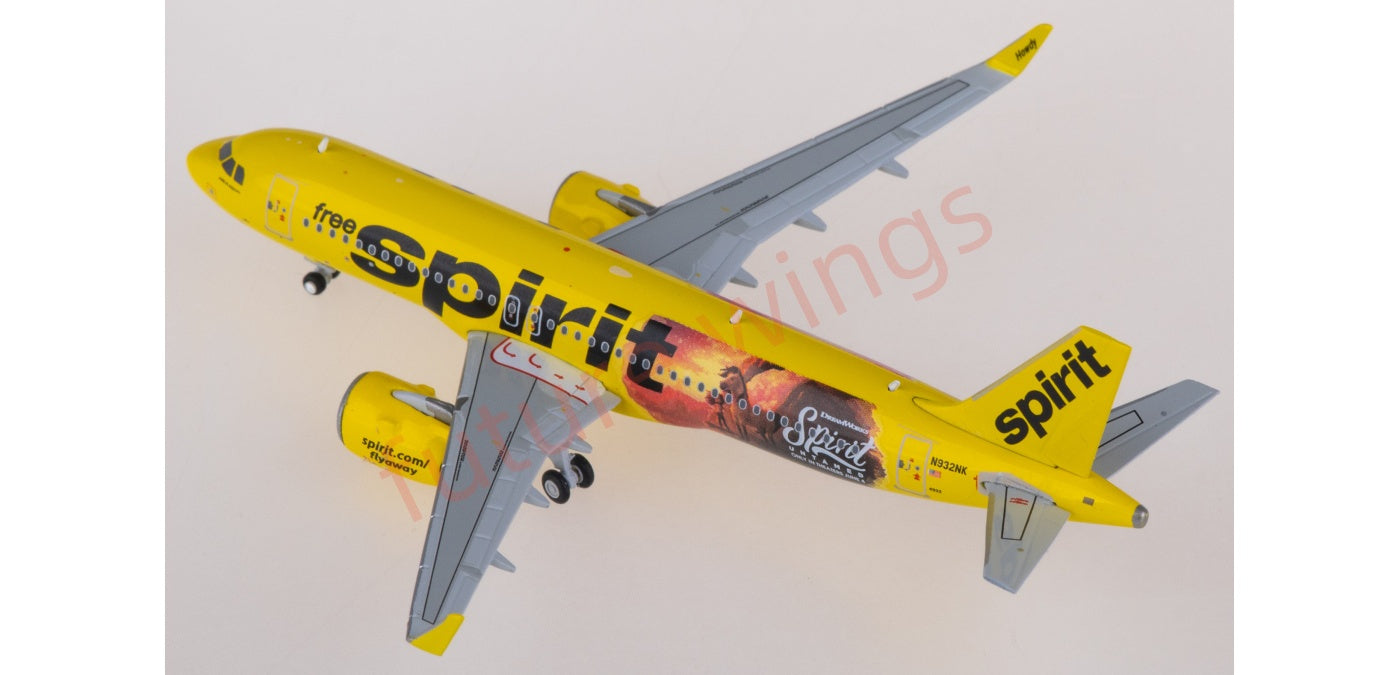 1:400 JC Wings SA4045 Spirit Airlines Airbus A320neo N932NK Aircraft Model+Free Tractor