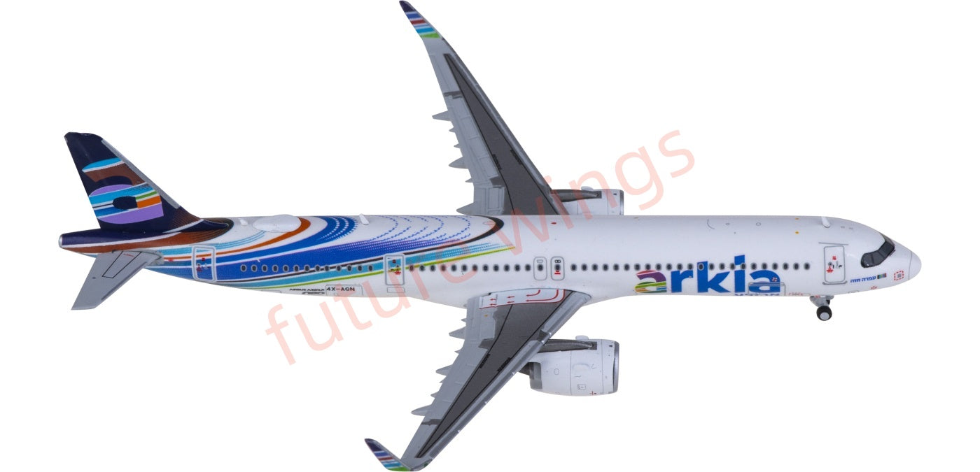 1:400 JC Wings XX4451 Arkia Airbus A321neo 4X-AGN Aircraft Model+Free Tractor