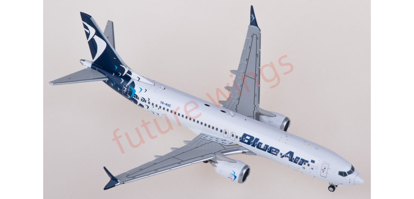 1:400 JC Wings LH4312 Blue Air Boeing 737 MAX 8 YR-MXE Aircraft Model+Free Tractor