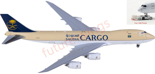 1:400 JC Wings LH4348C Saudia Boeing 747-8F HZ-A13 Aircraft Model+Free Tractor