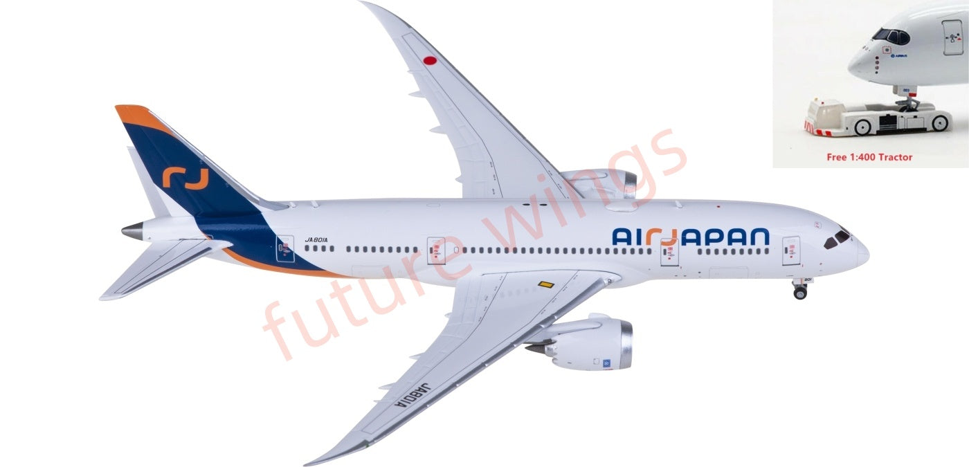 1:400 JC Wings SA4046 Air Japan Boeing 787-8 Dreamliner JA801A Aircraft Model+Free Tractor