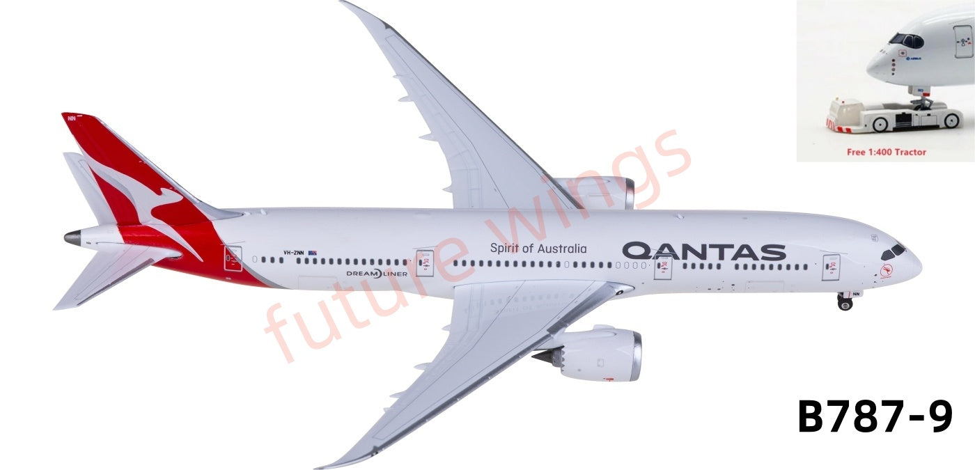 1:400 Phoenix PH04620 Qantas Airways Boeing 787-9 VH-ZNN Aircraft Model+Free Tractor