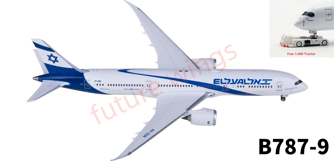 1:400 Phoenix PH11951 El Al Boeing 787-9 4X-EDN Aircraft Model+Free Tractor