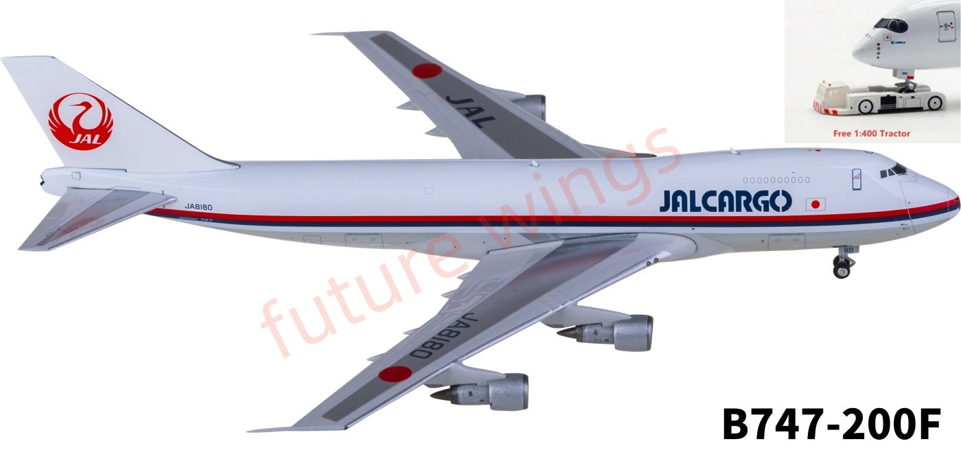 1:400 Phoenix PH04615 Japan Airlines Cargo Boeing 747-200F JA8180 Aircraft Model+Free Tractor