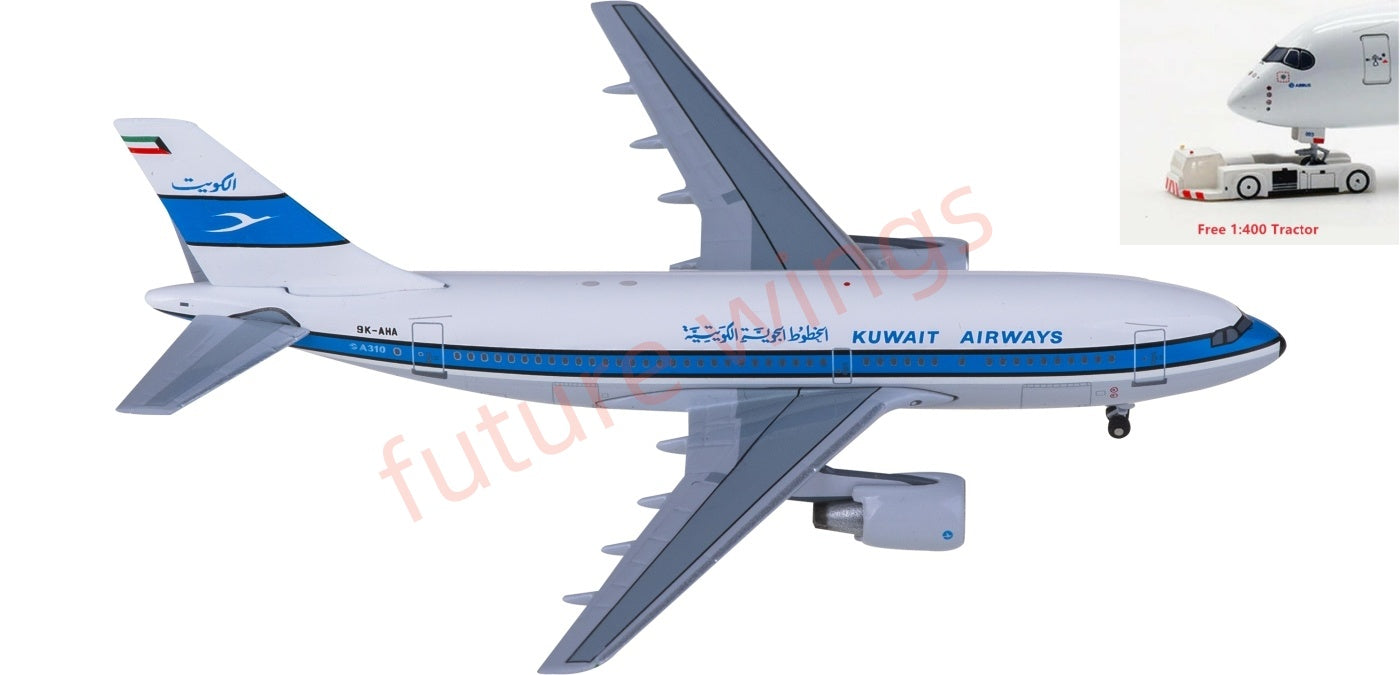 1:400 AeroClassics AC411202 Kuwait Airways Airbus A310 9K-AHA Aircraft Model+Free Tractor