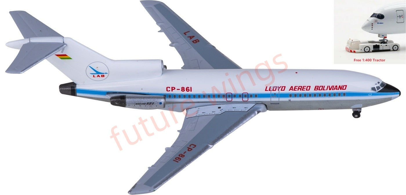 1:400 AeroClassics AC411208 LAB Bolivian Airlines Boeing 727-100 CP-861 Aircraft Model+Free Tractor