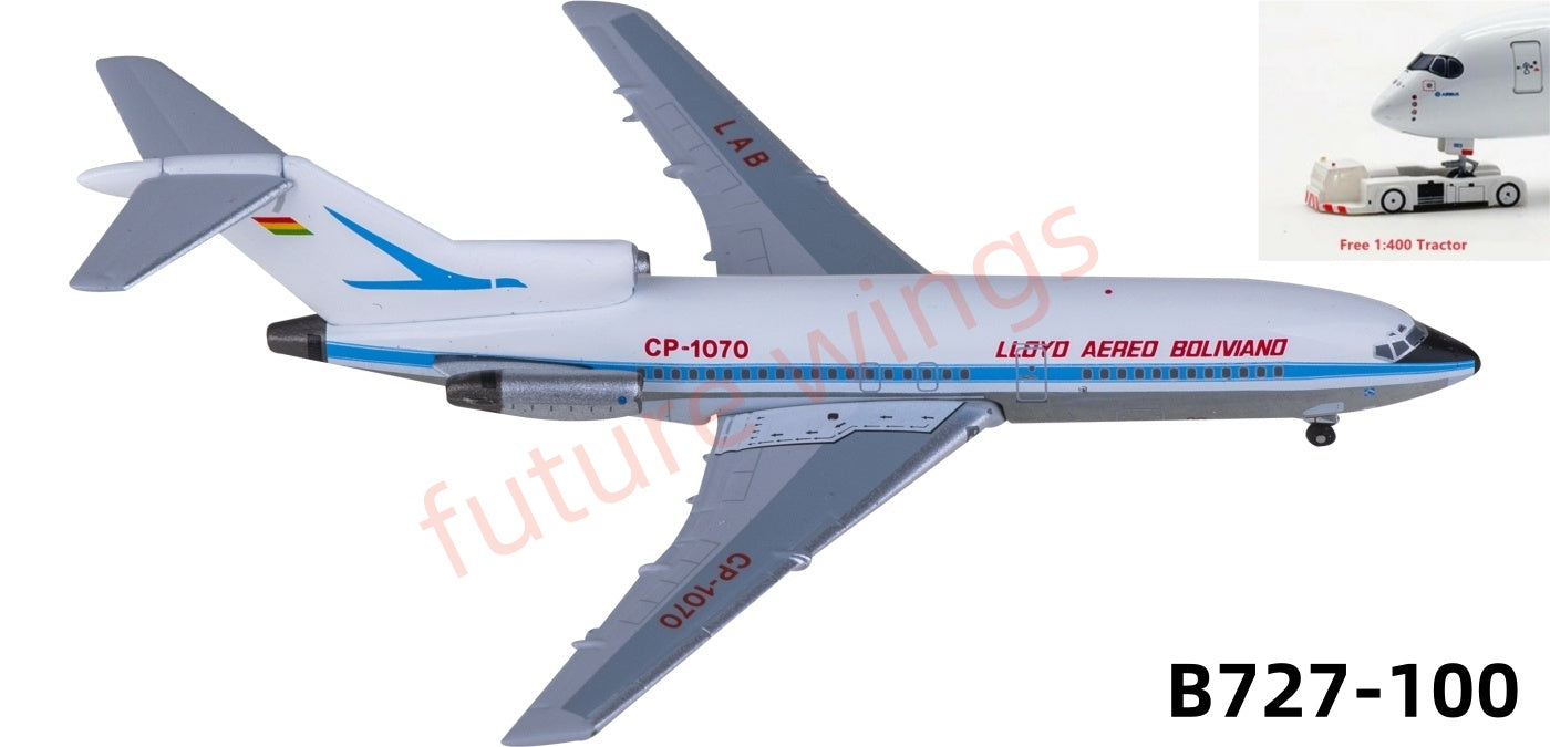 1:400 AeroClassics AC411209 LAB Bolivian Airlines Boeing 727-100 CP-1070 Aircraft Model+Free Tractor
