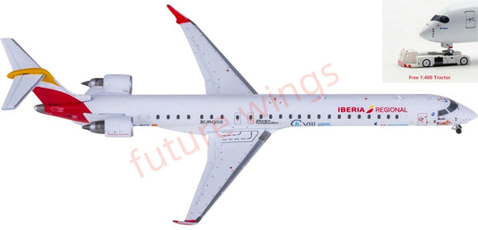 1:400 JC Wings LH4401 Iberia Bombardier CRJ1000 EC-MVZ Aircraft Model+Free Tractor