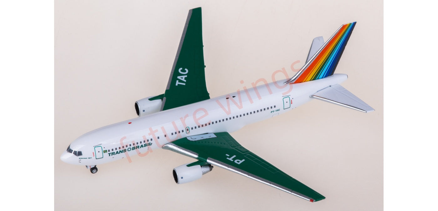 1:400 AeroClassics AC411374 Trans Brazil Boeing 767-200 PT-TAA Aircraft Model+Free Tractor