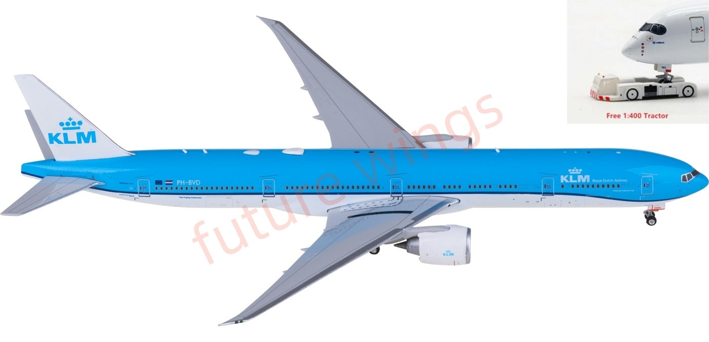 1:400 Phoenix PH11978 KLM Boeing 777-300ER PH-BVD Aircraft Model+Free Tractor