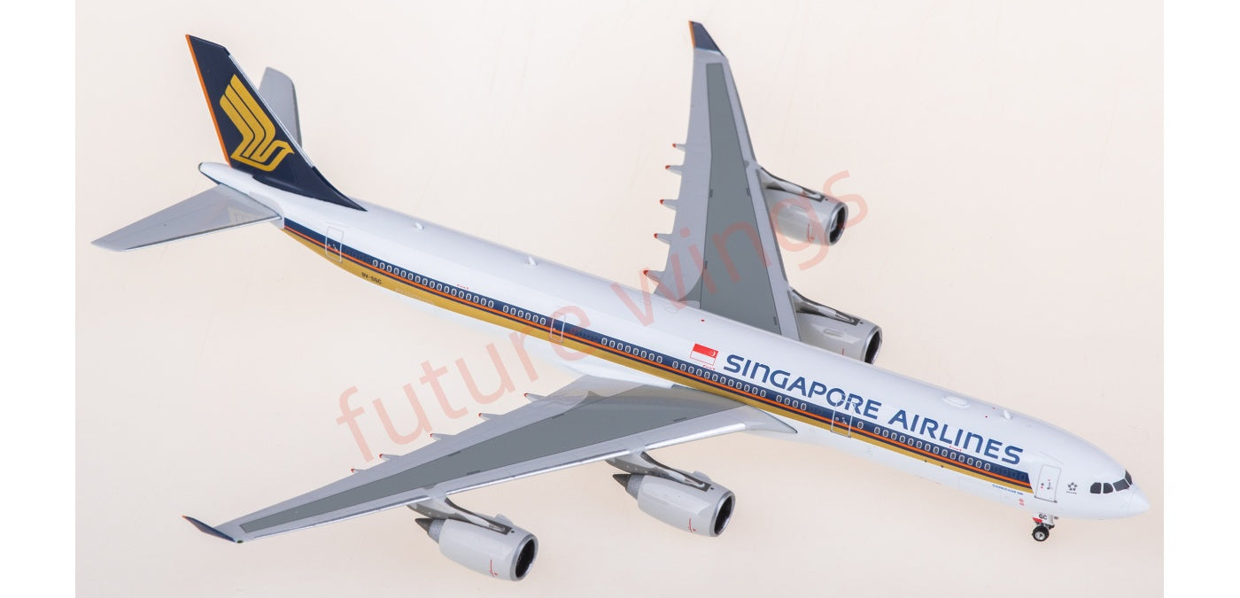1:400 Phoenix PH04640 Singapore Airlines Airbus A340-500 9V-SGC Aircraft Model+Free Tractor