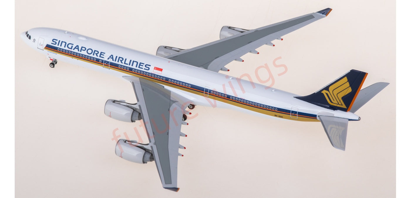 1:400 Phoenix PH04640 Singapore Airlines Airbus A340-500 9V-SGC Aircraft Model+Free Tractor