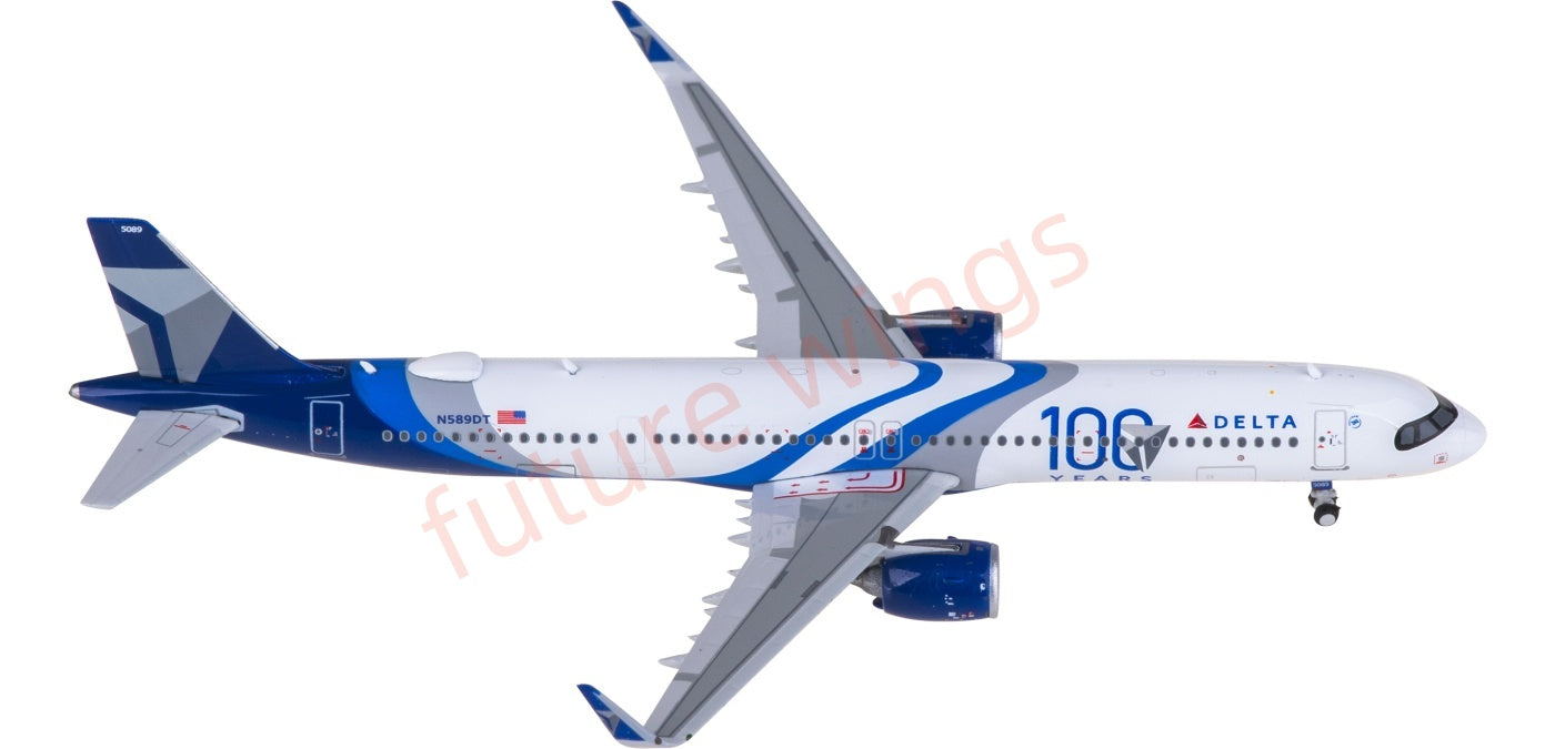 1:400 Phoenix PH04639 Delta Airlines Airbus A321neo N589DT Aircraft Model+Free Tractor