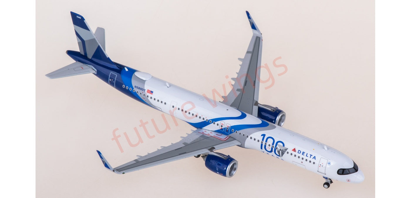 1:400 Phoenix PH04639 Delta Airlines Airbus A321neo N589DT Aircraft Model+Free Tractor