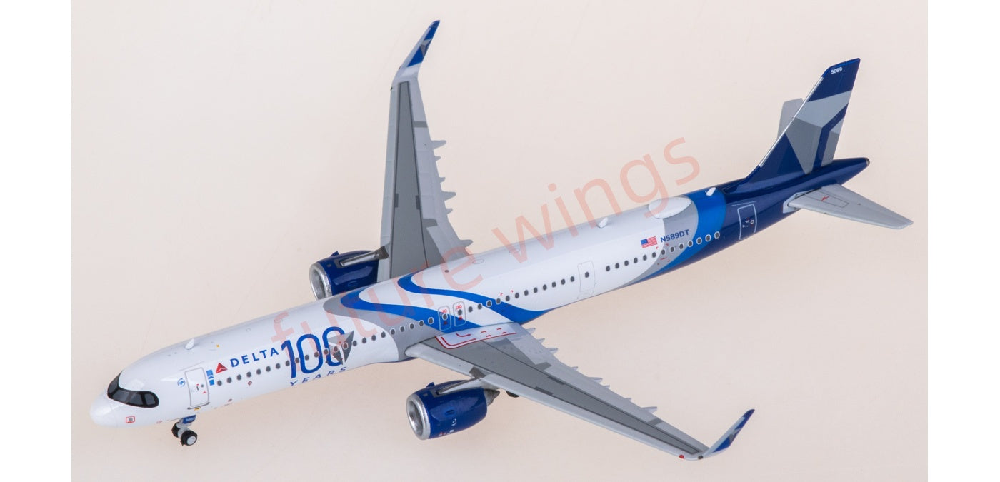 1:400 Phoenix PH04639 Delta Airlines Airbus A321neo N589DT Aircraft Model+Free Tractor