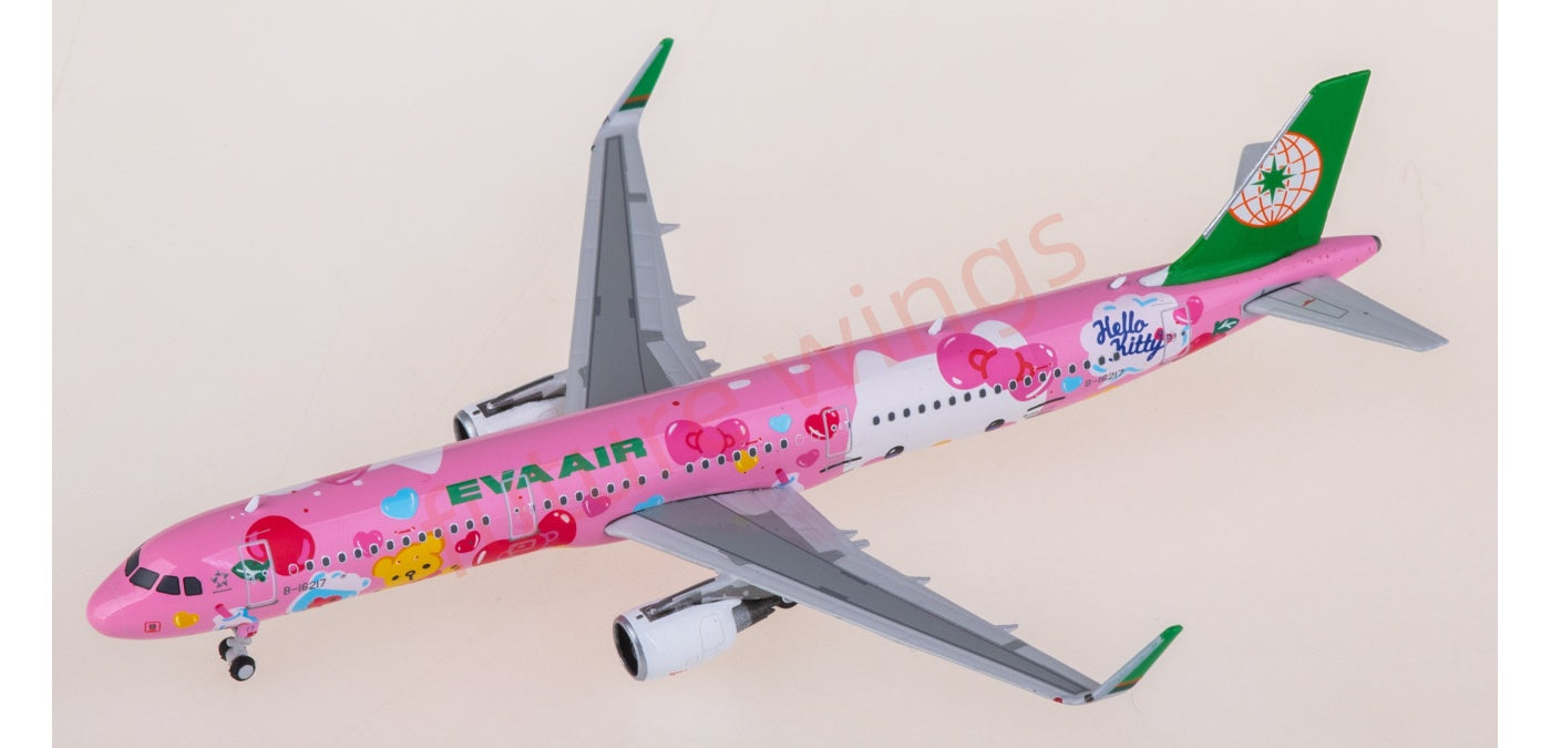 1:400 Phoenix PH04635 EVA Air Airbus A321 B-16217 Aircraft Model+Free Tractor