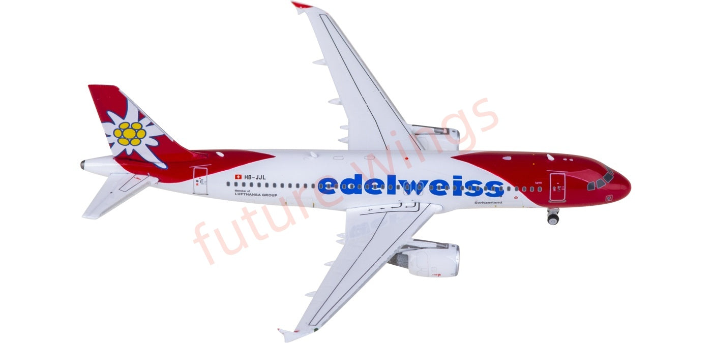 1:400 Phoenix PH11982 Edelweiss Air Airbus A320 HB-JJL Aircraft Model+Free Tractor