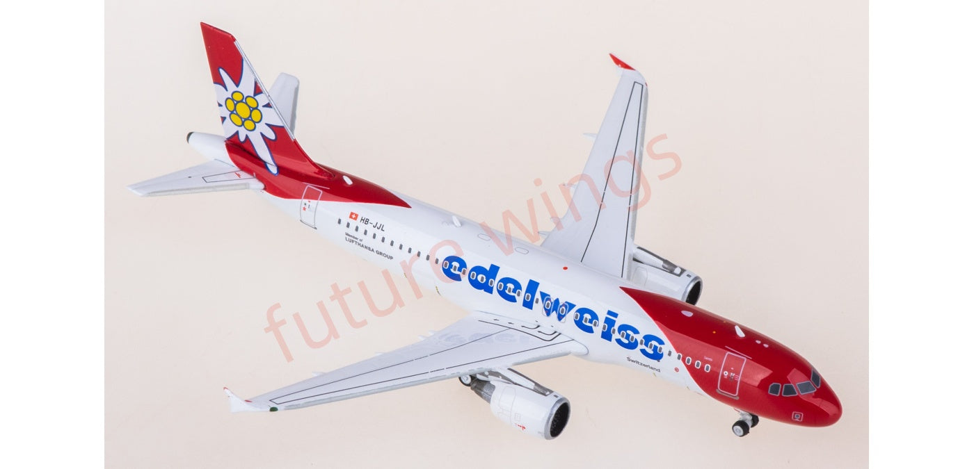 1:400 Phoenix PH11982 Edelweiss Air Airbus A320 HB-JJL Aircraft Model+Free Tractor